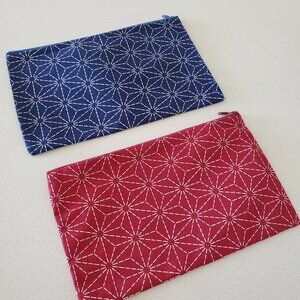 (NEW, Set of 2) Travel Cosmetic Bag Zipper Pouch